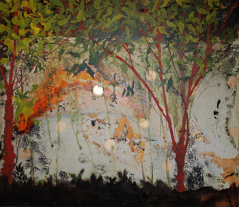 Pintura titulada "selva naranja" por Maria Rosa Astorga, Obra de arte original