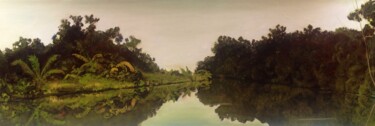 Pintura titulada "Reflejo sobre el ag…" por Maria Rosa Astorga, Obra de arte original, Oleo