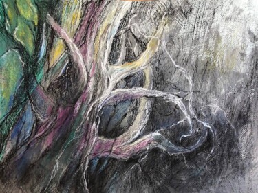 Peinture intitulée "Живой лес" par Mariia Rytsareva, Œuvre d'art originale, Pastel