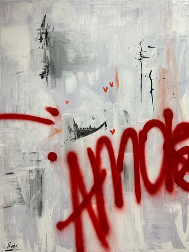 Schilderij getiteld "Любовь со всеми её…" door Maria Sharapova, Origineel Kunstwerk, Acryl