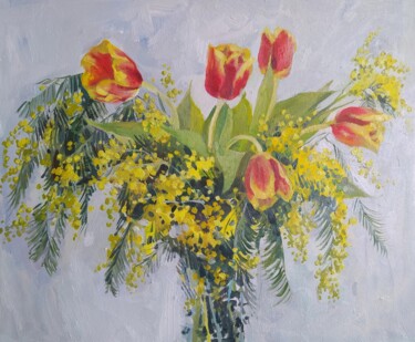 Картина под названием "Spring mood" - Maria Shatalova, Подлинное произведение искусства, Масло