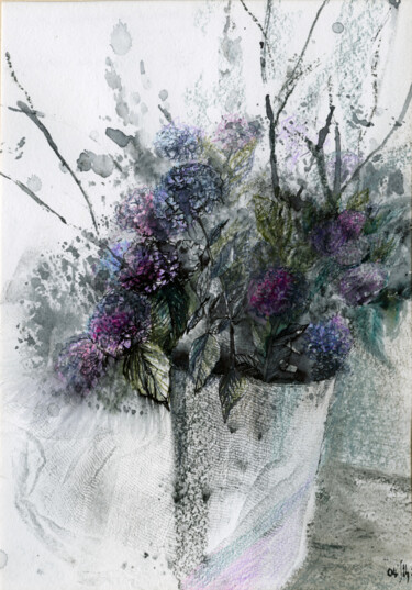 Рисунок под названием "Это наши цветы! (го…" - Maria Shedrina, Подлинное произведение искусства, Чернила