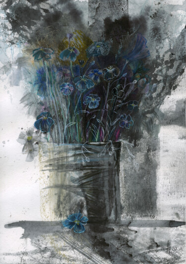 Dessin intitulée "Это наши цветы! (го…" par Maria Shedrina, Œuvre d'art originale, Encre