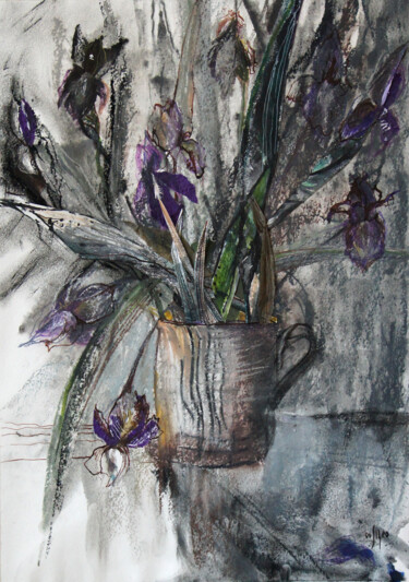 Drawing titled "These are our flowe…" by Maria Shedrina, Original Artwork, Pastel
