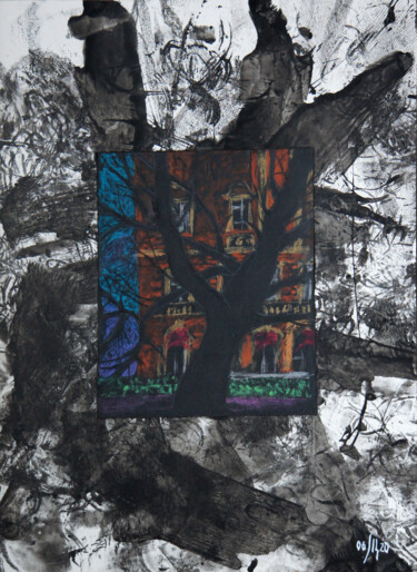Dessin intitulée "Urban trees series…" par Maria Shedrina, Œuvre d'art originale, Encre