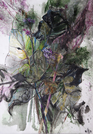 Картина под названием "Burdock. TRYN-GRASS" - Maria Shedrina, Подлинное произведение искусства, Акрил