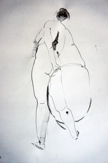 「Nu-14 (Anna) - orig…」というタイトルの描画 Maria Shedrinaによって, オリジナルのアートワーク, インク