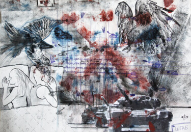 Collages intitolato "Quiet games near sl…" da Maria Shedrina, Opera d'arte originale, Collages