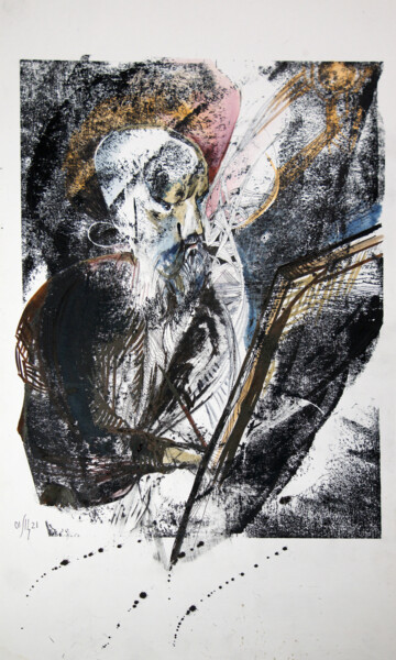Рисунок под названием "Creator - unusual o…" - Maria Shedrina, Подлинное произведение искусства, Карандаш