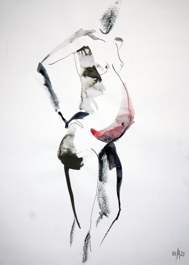Ζωγραφική με τίτλο "Vika. Nude art №211…" από Maria Shedrina, Αυθεντικά έργα τέχνης, Ακουαρέλα