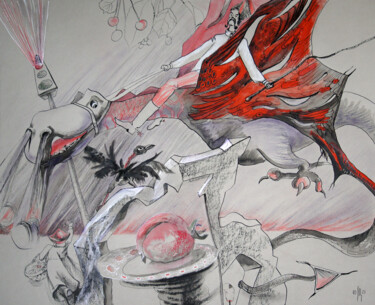 Malarstwo zatytułowany „Dreams of something…” autorstwa Maria Shedrina, Oryginalna praca, Atrament