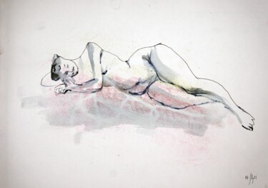 Σχέδιο με τίτλο "Susanna. Nude art №…" από Maria Shedrina, Αυθεντικά έργα τέχνης, Μελάνι