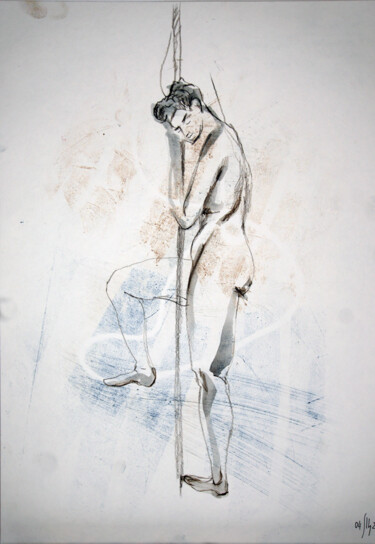 Σχέδιο με τίτλο "Susanna. Nude art №…" από Maria Shedrina, Αυθεντικά έργα τέχνης, Κοντέ