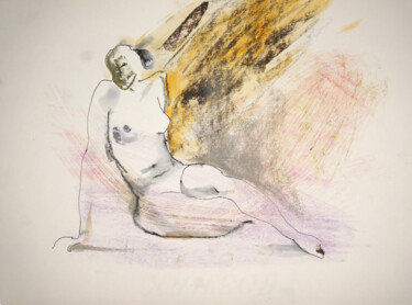 Painting titled "Susanna. Nude art №…" by Maria Shedrina, Original Artwork, Pastel