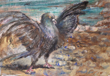 Schilderij getiteld "BUT I CAN FLY! - or…" door Maria Shedrina, Origineel Kunstwerk, Acryl