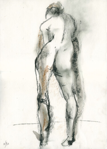 Pittura intitolato "Eleanor. Nude art #…" da Maria Shedrina, Opera d'arte originale, Inchiostro