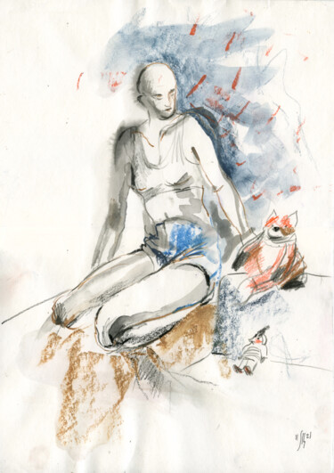 "Girl and the Fox -…" başlıklı Tablo Maria Shedrina tarafından, Orijinal sanat, Mürekkep