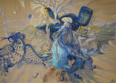 Картина под названием "Dreams of something…" - Maria Shedrina, Подлинное произведение искусства, Акрил