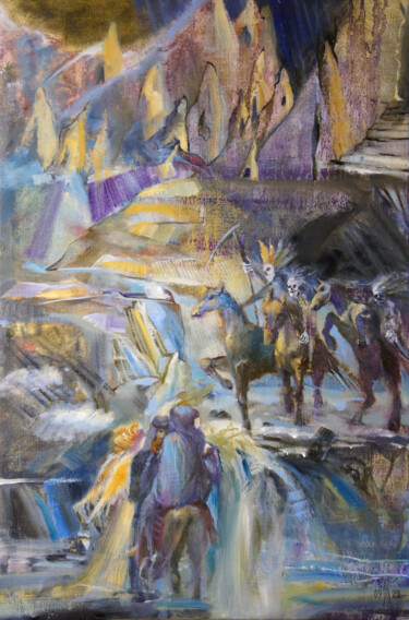 Pittura intitolato "On the road to Dama…" da Maria Shedrina, Opera d'arte originale, Olio
