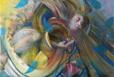 Painting titled "Hope - original oil…" by Maria Shedrina, Original Artwork, Oil