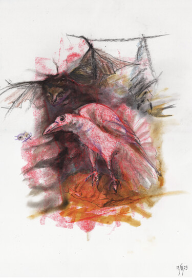 Картина под названием "Astonishment" - Maria Shedrina, Подлинное произведение искусства, Цветные карандаши