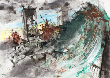 Картина под названием "My nightmare - orig…" - Maria Shedrina, Подлинное произведение искусства, Монотип