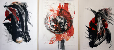 Druckgrafik mit dem Titel "Imbolk / triptych" von Maria Shedrina, Original-Kunstwerk, Monotypie