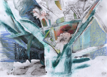 Картина под названием "Floral structure №1…" - Maria Shedrina, Подлинное произведение искусства, Пастель