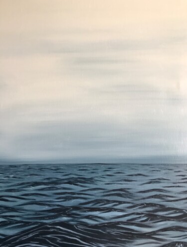 Schilderij getiteld "Океан" door Maria Shopkhoeva, Origineel Kunstwerk, Olie