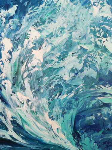 Painting titled "Wave" by Maria Slynko, Original Artwork, Oil