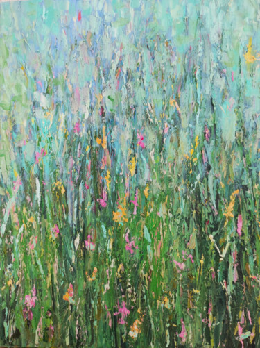 Картина под названием "Delicate flowers" - Maria Slynko, Подлинное произведение искусства, Масло Установлен на Деревянная па…