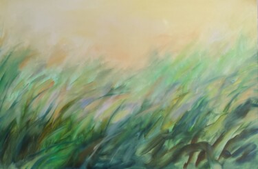 Malarstwo zatytułowany „Tender sunset” autorstwa Maria Slynko, Oryginalna praca, Olej Zamontowany na Drewniana rama noszy