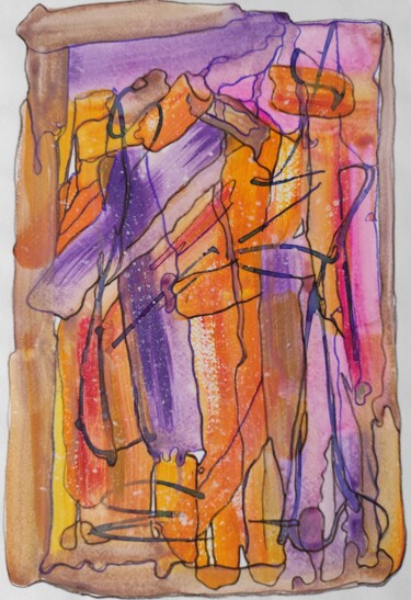 Malerei mit dem Titel "Impression 3" von Maria Slynko, Original-Kunstwerk, Aquarell