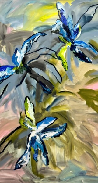 Картина под названием "Ночные острова" - Мария Смерчинская, Подлинное произведение искусства, Масло Установлен на Другая жес…