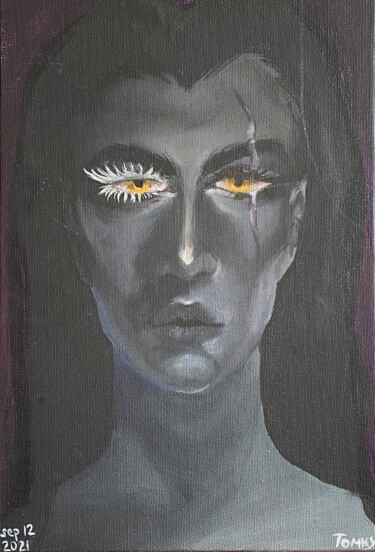 Картина под названием "BlackWhiteGrey" - Мария Соляник, Подлинное произведение искусства, Акрил