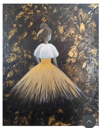 Peinture intitulée "Золотое перо" par Maria Solntseva, Œuvre d'art originale, Huile