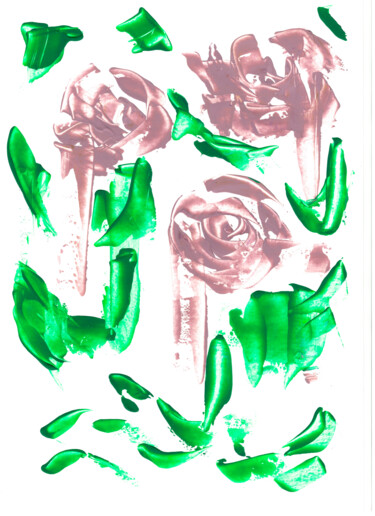 Pittura intitolato "Pale roses / acril…" da Maria Sotnikova, Opera d'arte originale, Acrilico