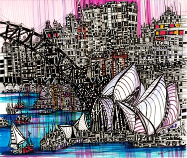 Drawing titled "Sydney" by Maria Susarenko, Original Artwork, Ballpoint pen