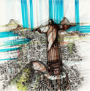 "Rio II" başlıklı Tablo Maria Susarenko tarafından, Orijinal sanat, Mürekkep