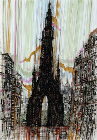 Tekening getiteld "Edinburgh. The Scot…" door Maria Susarenko, Origineel Kunstwerk, Marker