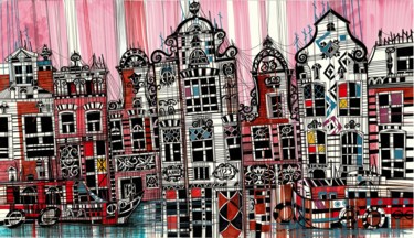 Disegno intitolato "Amsterdam" da Maria Susarenko, Opera d'arte originale, Biro