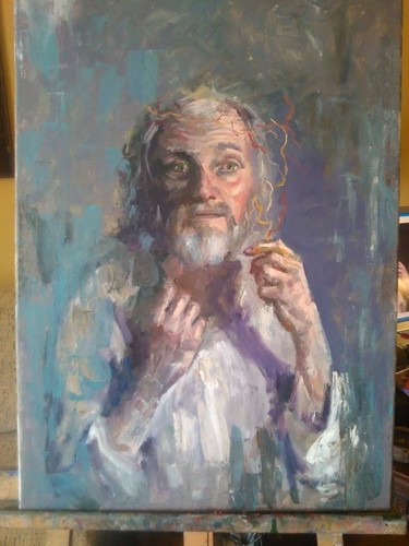 Painting titled "lear-" by Maria Tava, Original Artwork, Oil