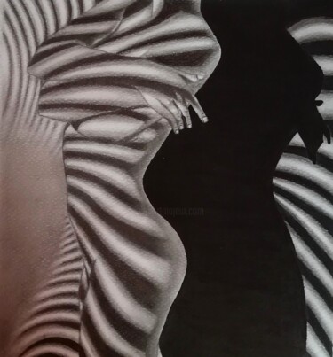 Zeichnungen mit dem Titel "shadows" von Maria Teresa Napolitano, Original-Kunstwerk, Graphit