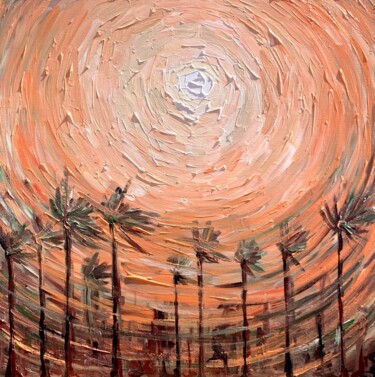 Painting titled "SANDSTORM" by Maria Tuzhilkina, Original Artwork, Acrylic Mounted on Wood Stretcher frame