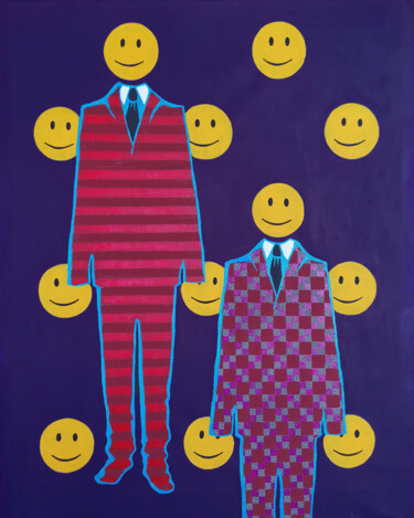 Malerei mit dem Titel "Smile" von Maria&Vadim Lipovsky, Original-Kunstwerk, Acryl