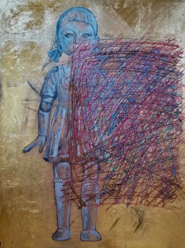 Schilderij getiteld "Girl" door Maria&Vadim Lipovsky, Origineel Kunstwerk, Acryl Gemonteerd op Frame voor houten brancard