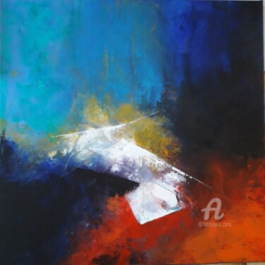 Painting titled "Album track" by Maria Valverde, Original Artwork, Acrylic Mounted on Wood Stretcher frame