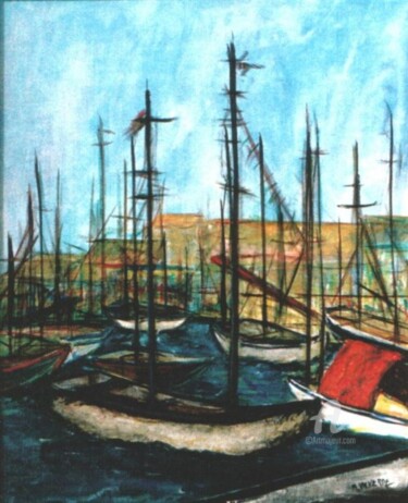 Malerei mit dem Titel "bateau" von Maria Valverde, Original-Kunstwerk