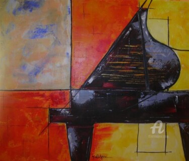 Peinture intitulée "piano" par Maria Valverde, Œuvre d'art originale