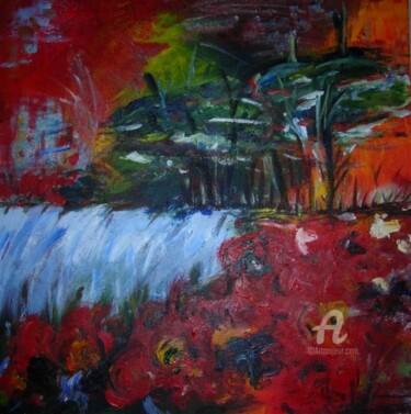 Schilderij getiteld "cascade" door Maria Valverde, Origineel Kunstwerk